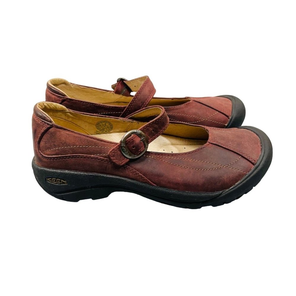 Keen Shoes Mary Jane Leather Burgundy Women’s size 9